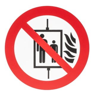 RS PRO Plastic Fire Safety Sign Do Not Use Lift in the Event of Fire 857-8659