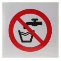 RS PRO Vinyl Not Drinking Water Prohibition Sign 100mm x 100mm Self-Adhesive Vinyl 857-8637