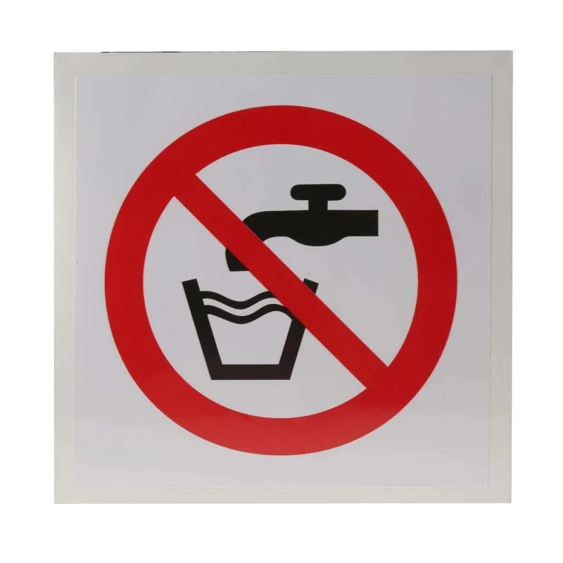 RS PRO Vinyl Not Drinking Water Prohibition Sign 100mm x 100mm Self-Adhesive Vinyl 857-8637