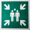 RS PRO Plastic Fire Safety Sign Safety Evacuation Assembly Point Label 857-8630
