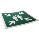 RS PRO Plastic Fire Safety Sign Safety Evacuation Assembly Point Label 857-8630