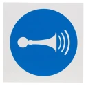 RS PRO Plastic Mandatory Sign Plastic Sound Horn 200mm x 200mm ISO 7010 Compliant 857-8665