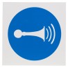 RS PRO Plastic Mandatory Sign Plastic Sound Horn 200mm x 200mm ISO 7010 Compliant 857-8665