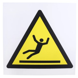 RS PRO Hazard Warning Sign Slippery Surface Plastic 200mm x 200mm ISO 7010 857-8706
