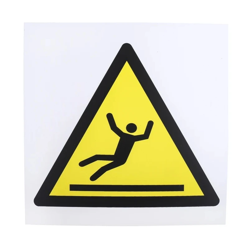 RS PRO Hazard Warning Sign Slippery Surface Plastic 200mm x 200mm ISO 7010 857-8706