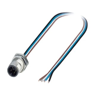 Phoenix Contact Male 4 way M12 to 4 way Unterminated Sensor Actuator Cable 500mm 250V IP67 1551875