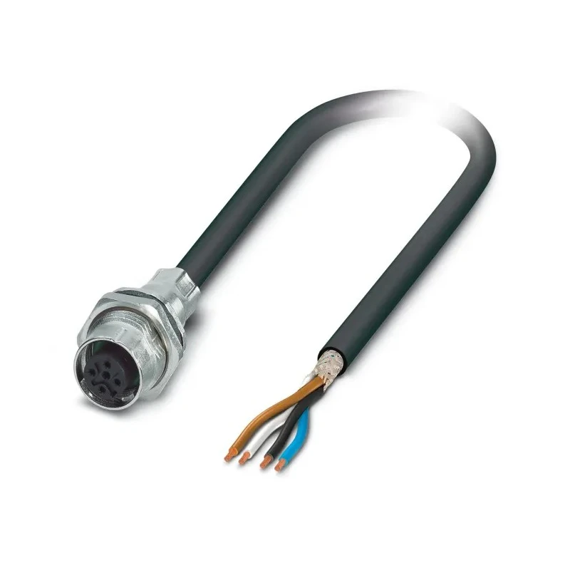Phoenix Contact Female 4 way M12 to 4 way Free Cable End Sensor Actuator Cable 2m 250V IP67 1419315