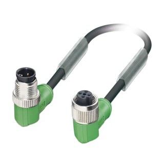 Phoenix Contact Sensor Actuator Cable Male 4 Way M12 to Female 4 Way M12, Polyurethane Jacket, 3 m Cable Length 1668742