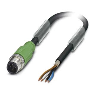 Phoenix Contact Sensor Actuator Cable Male 4 way M12 to 4 way Unterminated, 1.5 m, Polyurethane Jacket, 48, 60V 1682715