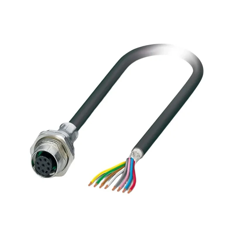 Phoenix Contact Female 8 Way Straight to 8 Way Unterminated Sensor Actuator Cable, 2 m, 30V, Polyurethane Jacket 1419344