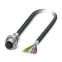 Phoenix Contact Female 8 Way Straight to 8 Way Unterminated Sensor Actuator Cable, 2 m, 30V, Polyurethane Jacket 1419344