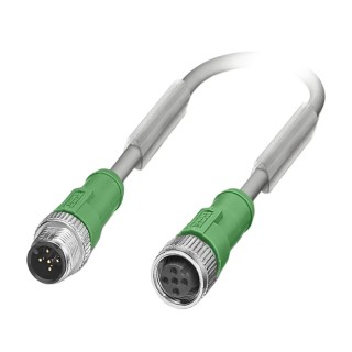 Phoenix Contact Sensor Actuator Cable Male 5 way M12 to Female 5 way M12, Polyurethane Jacket, 3 m Length, 125V 1457270