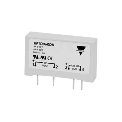 Carlo Gavazzi RP1 Series Solid State Relay, 4 A Load Current, PCB Mount, 60 V DC Load Voltage, 32 V DC Control RP1D060D4