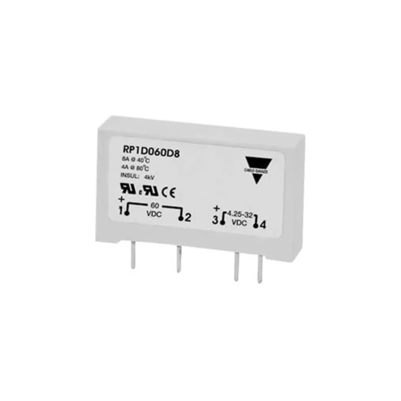 Carlo Gavazzi RP1 Series Solid State Relay, 4 A Load Current, PCB Mount, 60 V DC Load Voltage, 32 V DC Control RP1D060D4