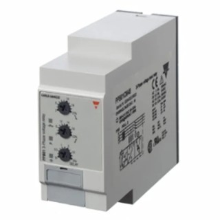 Carlo Gavazzi 3 Phase Monitoring Relay, 323/475 V AC Monitor Range, SPDT Contact, DIN Rail Mount, 24 V DC Supply PPB01CM48