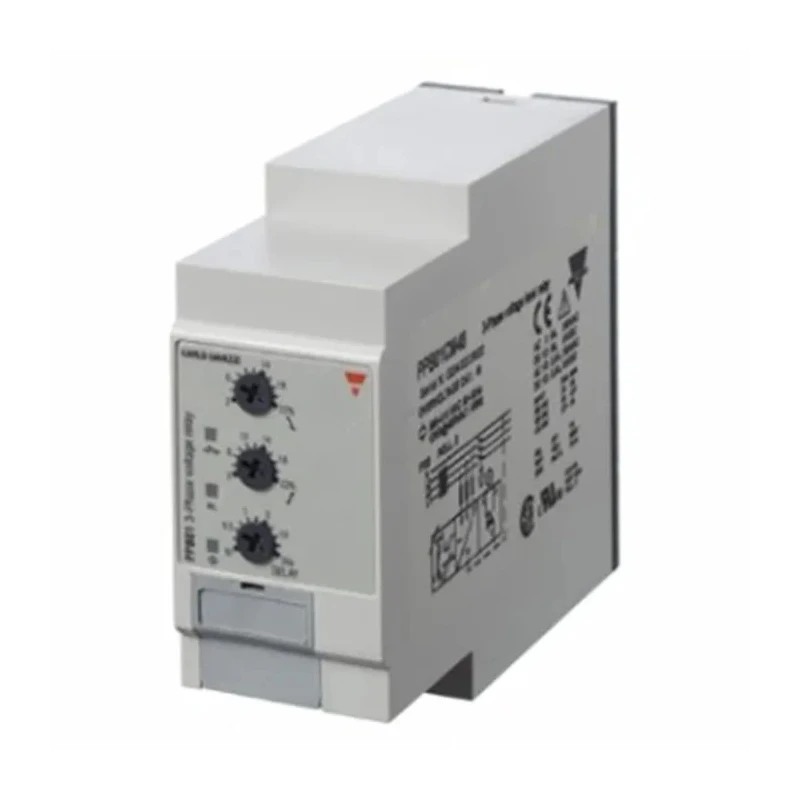 Carlo Gavazzi 3 Phase Monitoring Relay, 323/475 V AC Monitor Range, SPDT Contact, DIN Rail Mount, 24 V DC Supply PPB01CM48