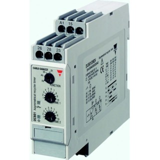 Carlo Gavazzi DCB01 Series Multifunction DIN Rail Timer Relay, 2-Contact, 12V AC / 240V AC / 240V DC, 0.1 s to 100 h DCB01