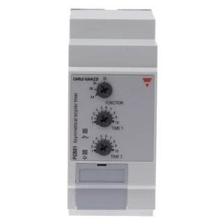 Carlo Gavazzi Series Multifunction Timer Relay, 2-Contact, 12 to 240 V DC and AC, 0.1s to 100h, SPDT, Plug-In Terminal PCB01