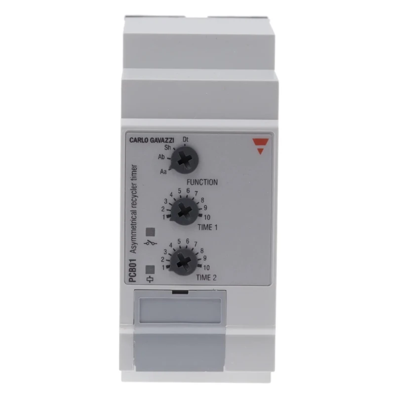 Carlo Gavazzi Series Multifunction Timer Relay, 2-Contact, 12 to 240 V DC and AC, 0.1s to 100h, SPDT, Plug-In Terminal PCB01