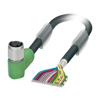 Phoenix Contact Sensor Actuator Cable Female 17 Way Right Angle to 17 Way Unterminated 3 m 30V 1430336
