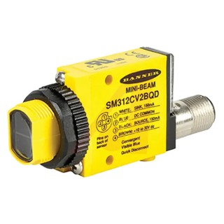 Banner Convergent Photoelectric Block Sensor, 43 mm Detection Range, NPN/PNP Output, IP67, Thermoplastic Polyester Housing 
