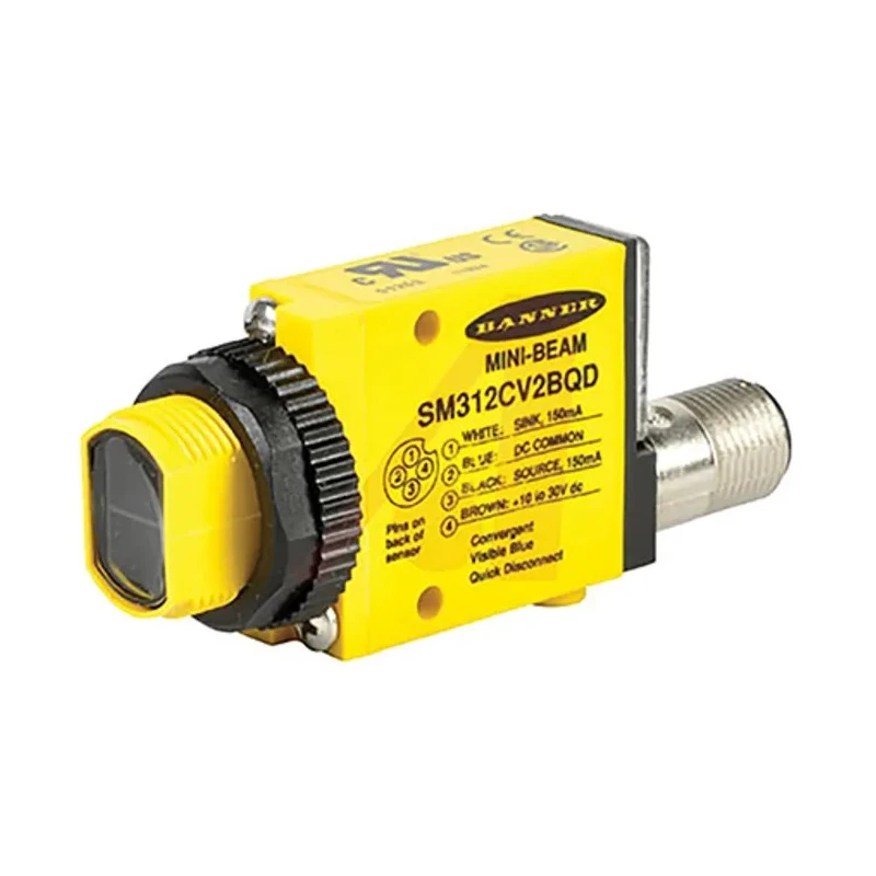 Banner Convergent Photoelectric Block Sensor, 43 mm Detection Range, NPN/PNP Output, IP67, Thermoplastic Polyester Housing 