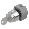 EAO IP65 Key Switch 2-Way Maintained Reset, Straight Key, Round Bezel, Screw Terminal 