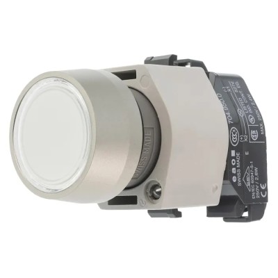 EAO 04 Series Clear Momentary Push Button Head, 22.5 mm Cutout, Flush Plastic, IP65 704.032.7