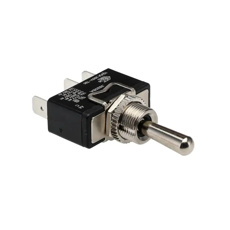 Arcolectric (Bulgin) Ltd Panel Mount Toggle Switch, On-Off-On SPDT, Tab Terminal, 20A 250V AC, Metal Actuator C3920BAAAA