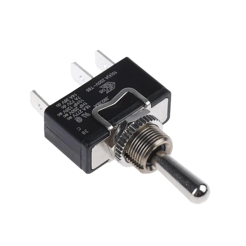 Arcolectric (Bulgin) Ltd Metal Toggle Switch Panel Mount On-Off-On SPDT 20A 277V AC C3922BAAAA