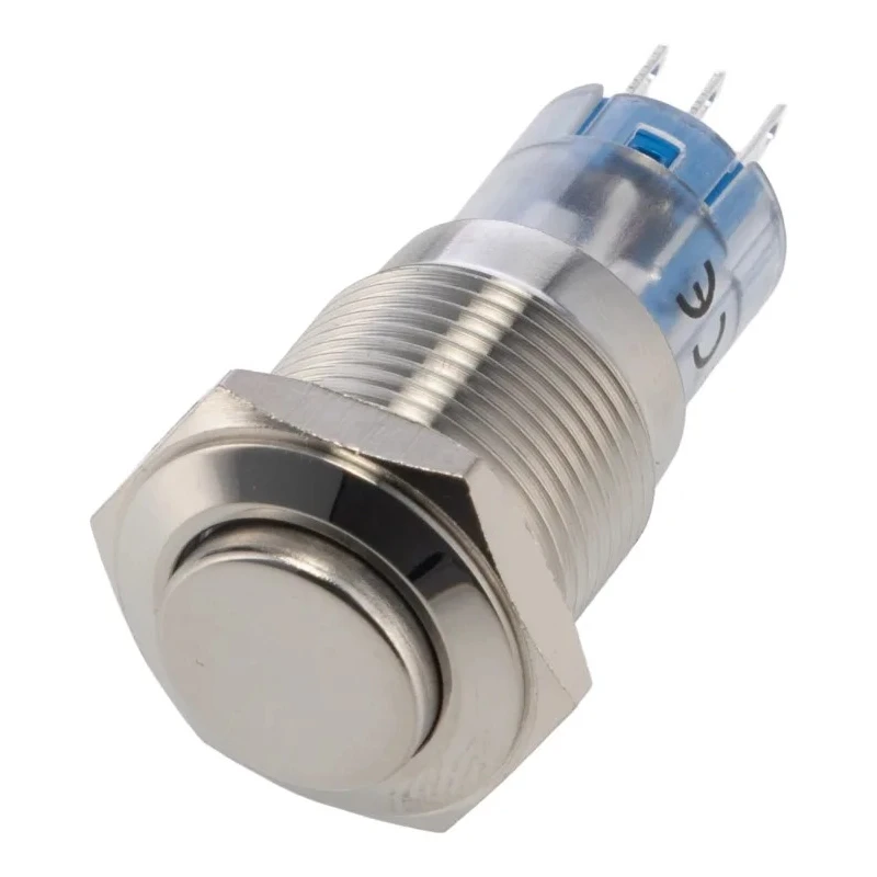 Bulgin Push Button Switch Momentary Panel Mount 16.2 mm Cutout DPDT MP0045/3D0NN000