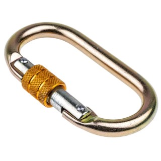 JSP Safety Carabiner Alloy Steel with Screw Lock, 18mm Gate Opening, Tensile Strength 23kN FAR0902
