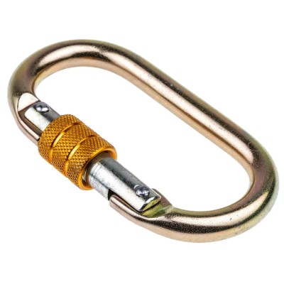 JSP Safety Carabiner Alloy Steel with Screw Lock, 18mm Gate Opening, Tensile Strength 23kN FAR0902