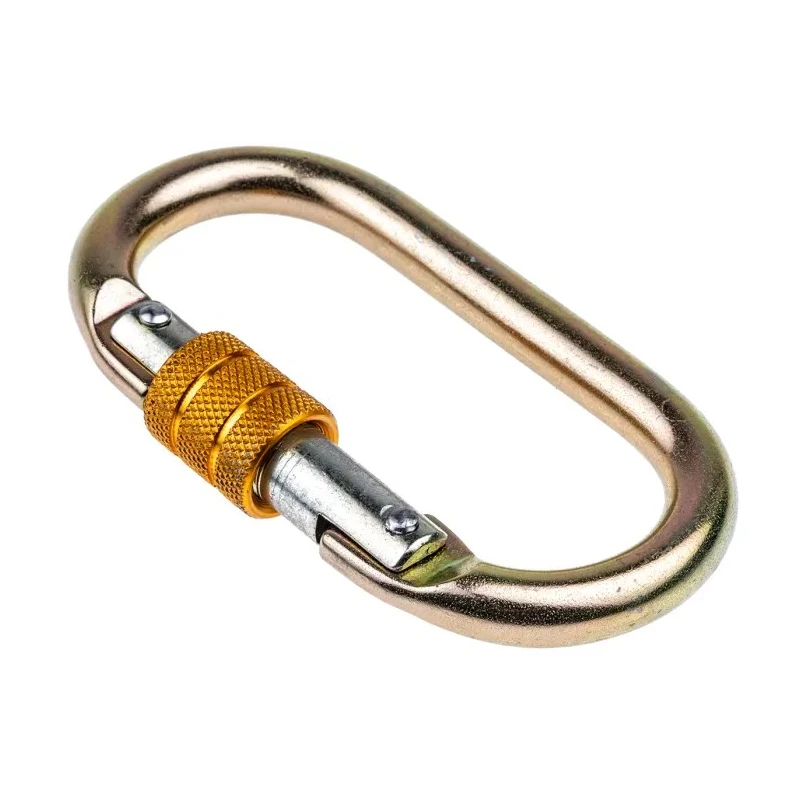 JSP Safety Carabiner Alloy Steel with Screw Lock, 18mm Gate Opening, Tensile Strength 23kN FAR0902