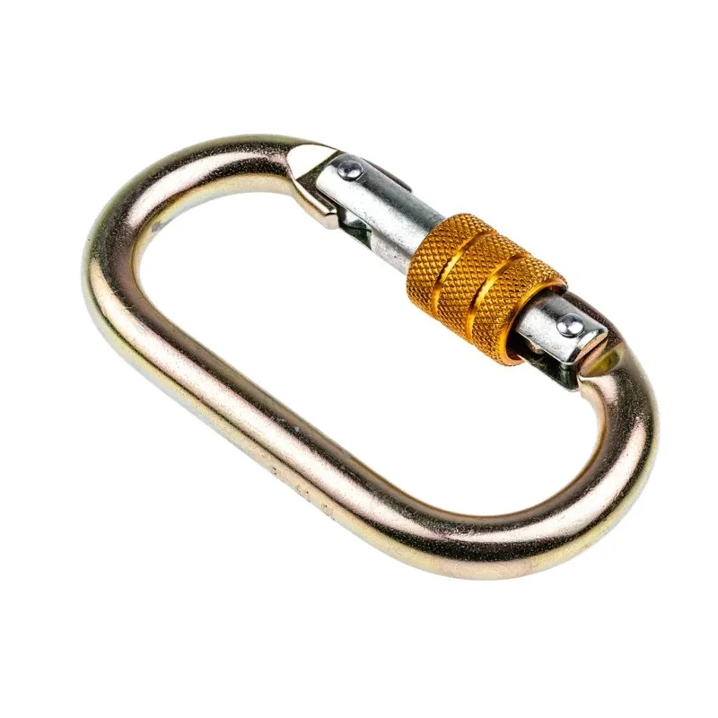 JSP Safety Carabiner Alloy Steel with Screw Lock, 18mm Gate Opening, Tensile Strength 23kN FAR0902