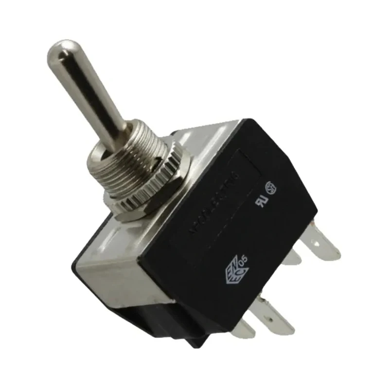 Arcolectric (Bulgin) Ltd Toggle Switch, Panel Mount, On-Off-On, DPDT, Tab Terminal, Metal Actuator, IP67, 20A C3970BBAAA
