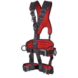 JSP Safety Harness Universal 136 kg Max Capacity Aluminium Material Red Black Colour Quick Connect Buckle FAR0403