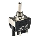 Arcolectric (Bulgin) Ltd Toggle Switch Panel Mount Momentary-Off-Momentary DPDT Tab Terminal 277 V ac C3972BBAAA