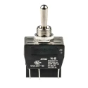Arcolectric (Bulgin) Ltd Toggle Switch Panel Mount Momentary-Off-Momentary DPDT Tab Terminal 277 V ac C3972BBAAA