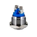 Bulgin MP Series Stainless Steel Momentary Push Button Switch, Panel Mount, SPST, IP68, 36V, 2A MP0042/3