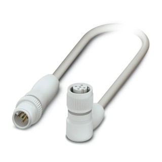 Phoenix Contact Sensor Actuator Cable Male 5 Way M12 to Female 5 Way M12, 300mm, Grey, Ethylene Propylene Diene 1404102