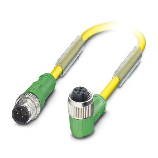 Phoenix Contact Sensor Actuator Cable Male 4 way M12 to Female 4 way M12 600 mm 300V IEC 61076-2-104 1696060