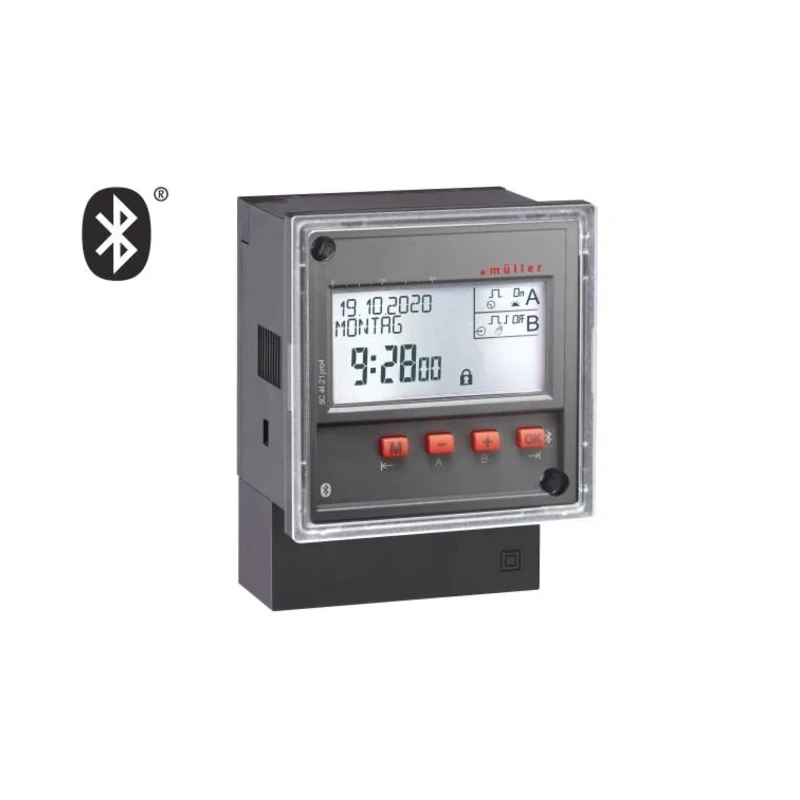 Muller Digital SC Time Switch 12V AC/DC, 1 Channel, 300 Memory Spaces, Screw Terminal SC 44.11 PRO4 12V ACDC