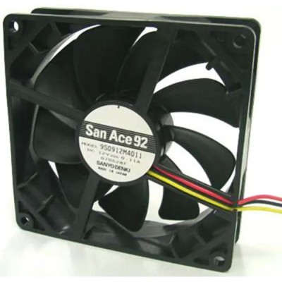 Sanyo Denki Axial Fan San Ace 9S Series 24V DC, 2.16W, 76 m³/h, Ball Bearing, 92x92x25 mm 9S0924F4011