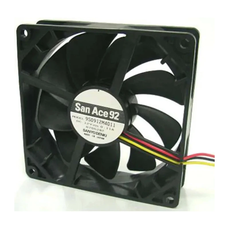 Sanyo Denki Axial Fan San Ace 9S Series 24V DC, 2.16W, 76 m³/h, Ball Bearing, 92x92x25 mm 9S0924F4011