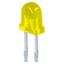 Kingbright Yellow Rectangular Through Hole LED 2.5 V, 140 mA, 10 mcd, Diffused Lens L-169XYD