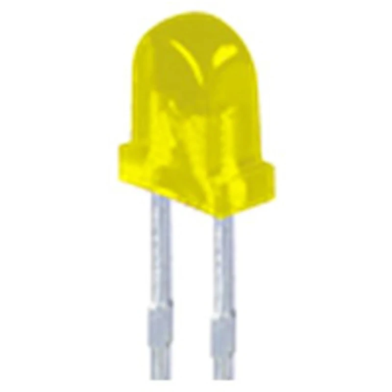 Kingbright Yellow Rectangular Through Hole LED 2.5 V, 140 mA, 10 mcd, Diffused Lens L-169XYD
