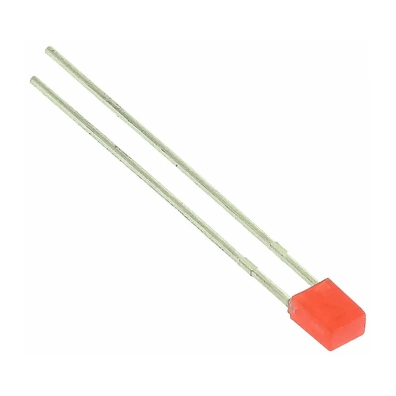 Kingbright Through Hole Red LED Rectangular 2.5 V 160mA 6 mcd Diffused Lens L-914IDT