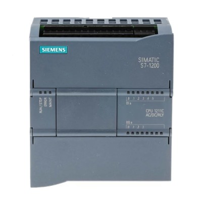 Siemens SIMATIC S7-1200 Series PLC CPU, 6-Input Analogue Digital Input, 4 Digital Relay Outputs, 230V AC 6ES7211-1BE40-0XB0