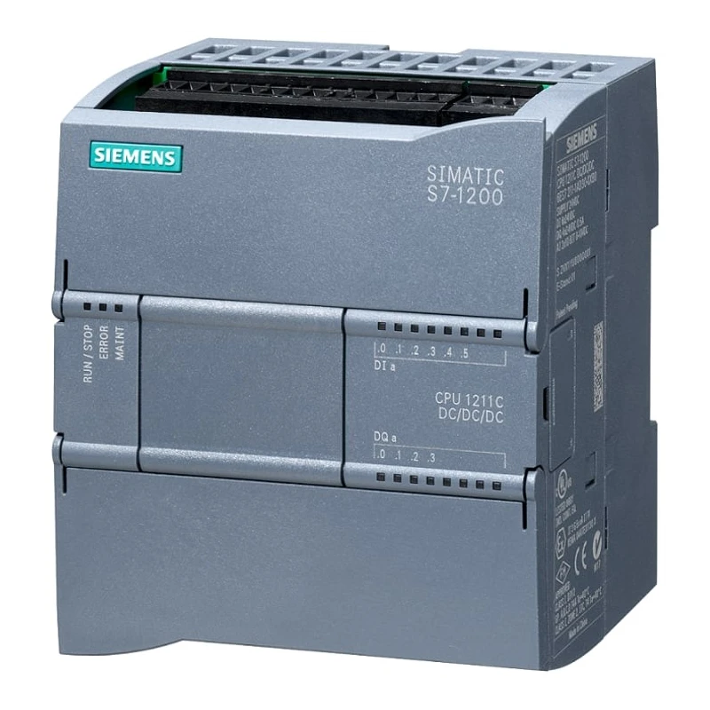 Siemens SIMATIC S7-1200 Series PLC CPU with 6 Digital and Analogue Inputs, 4 Digital Transistor Outputs 6ES7211-1AE40-0XB0